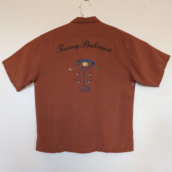 Tommy Bahama Basic Training Silk Shirt Men's L Martini Glass Golf Club Weights - Picture 2 of 7